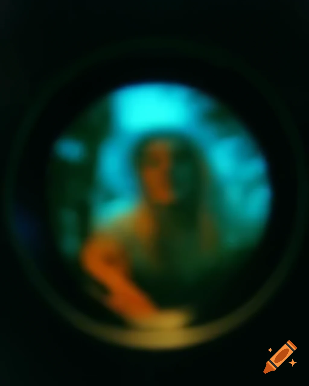 Ethereal woman apparition in analogue horror style captured on trailcam footage