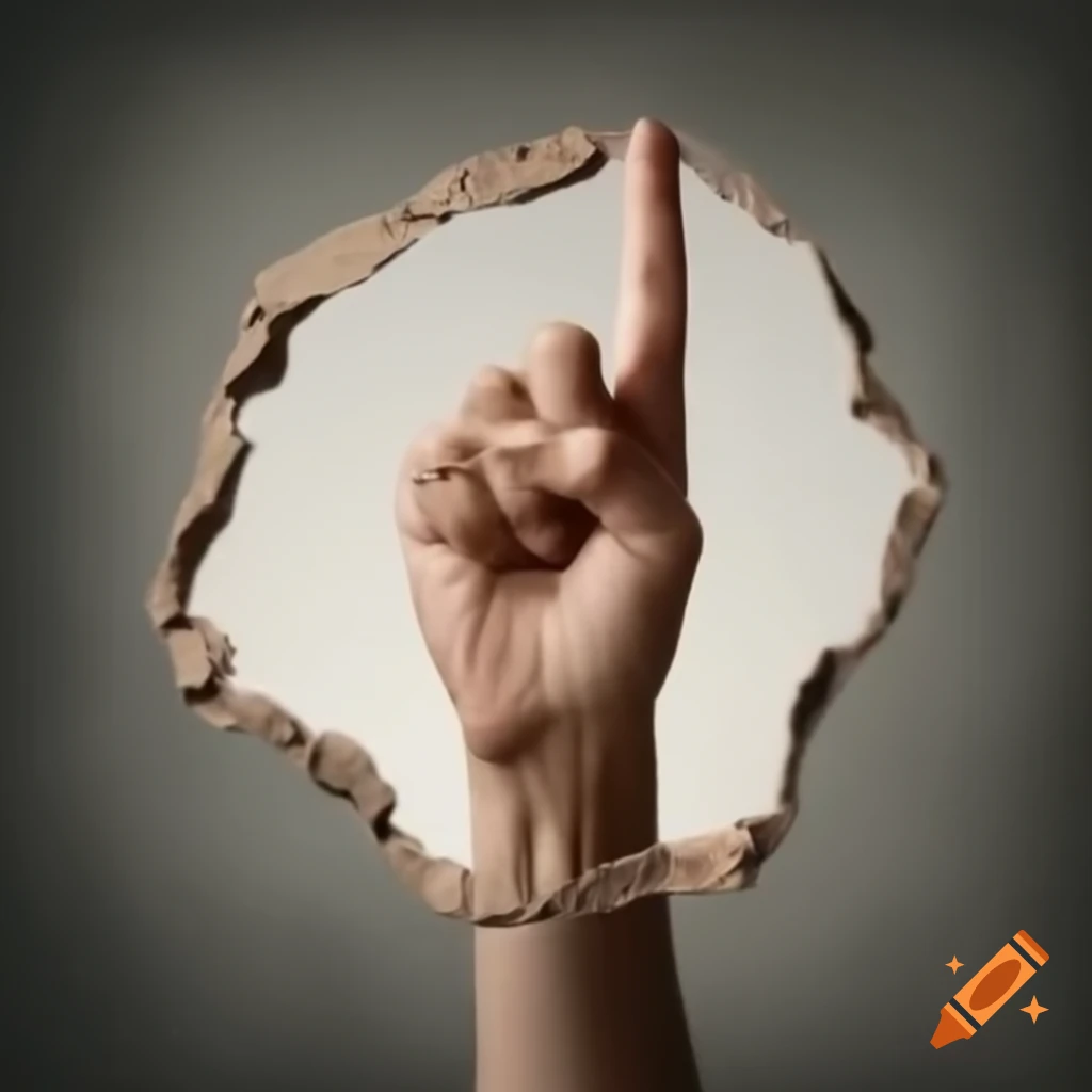 Extraterrestrial making a hole shape with hand