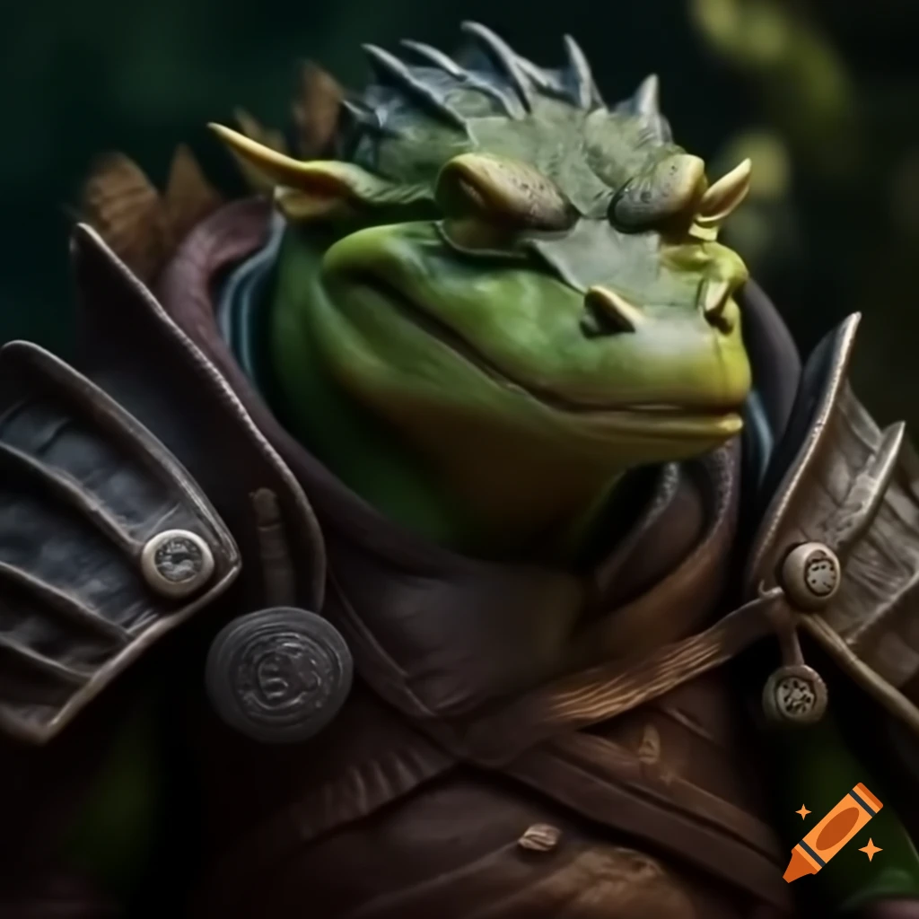 Crocodile goblin hybrid character design