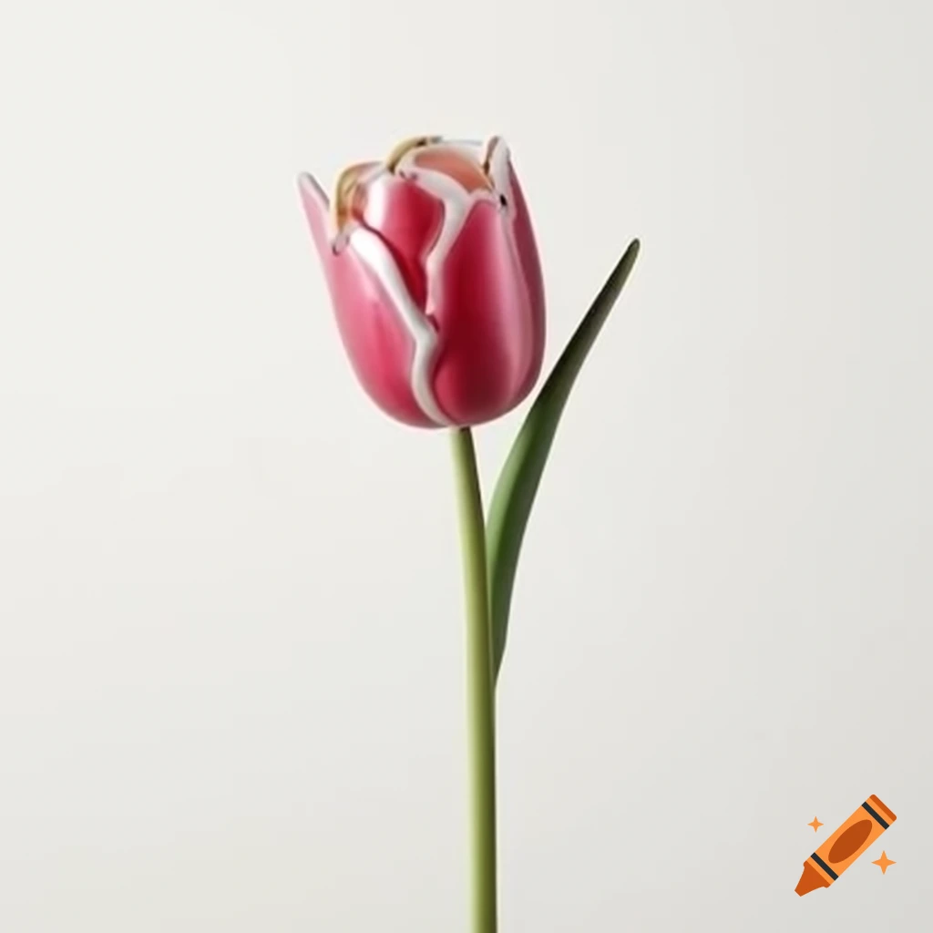 Realistic cast aluminum tulip design with smooth edges