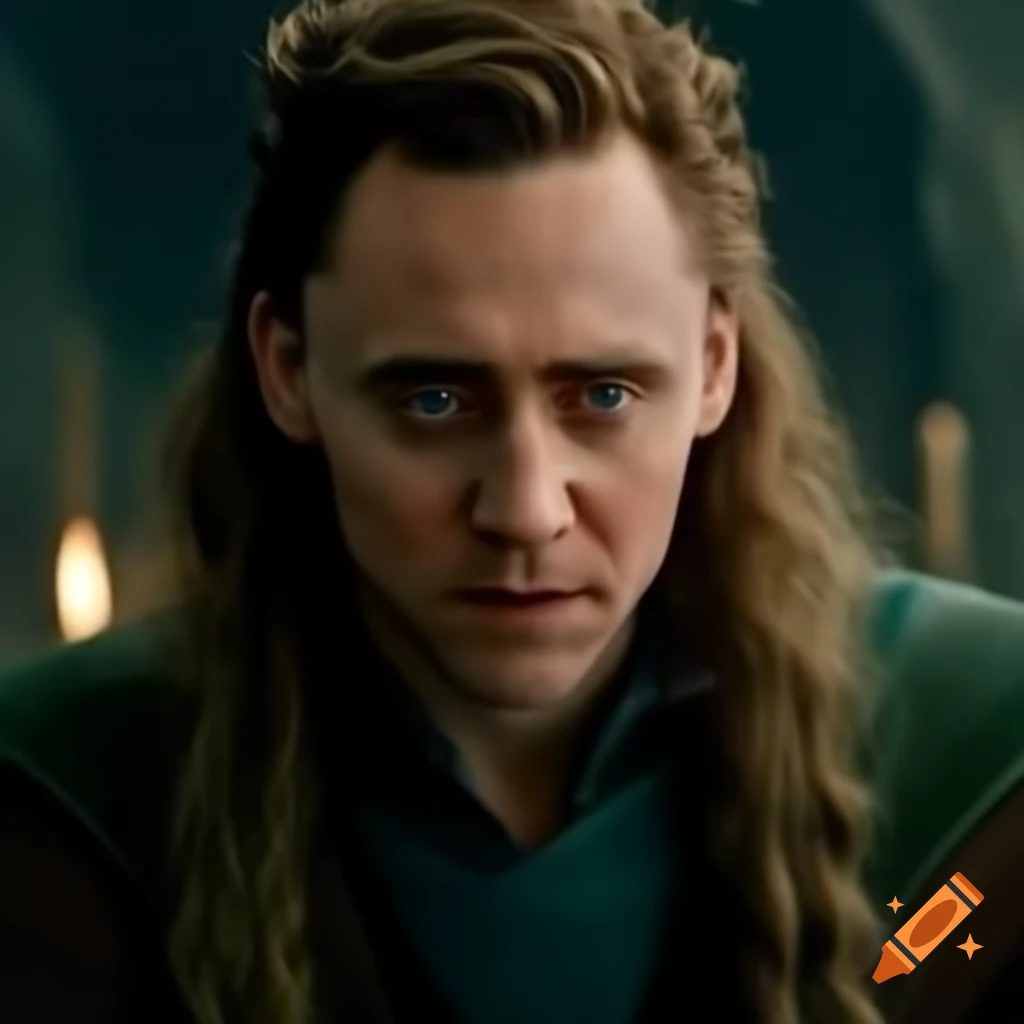 Tom Hiddleston portrayed as an elf in a fantasy setting