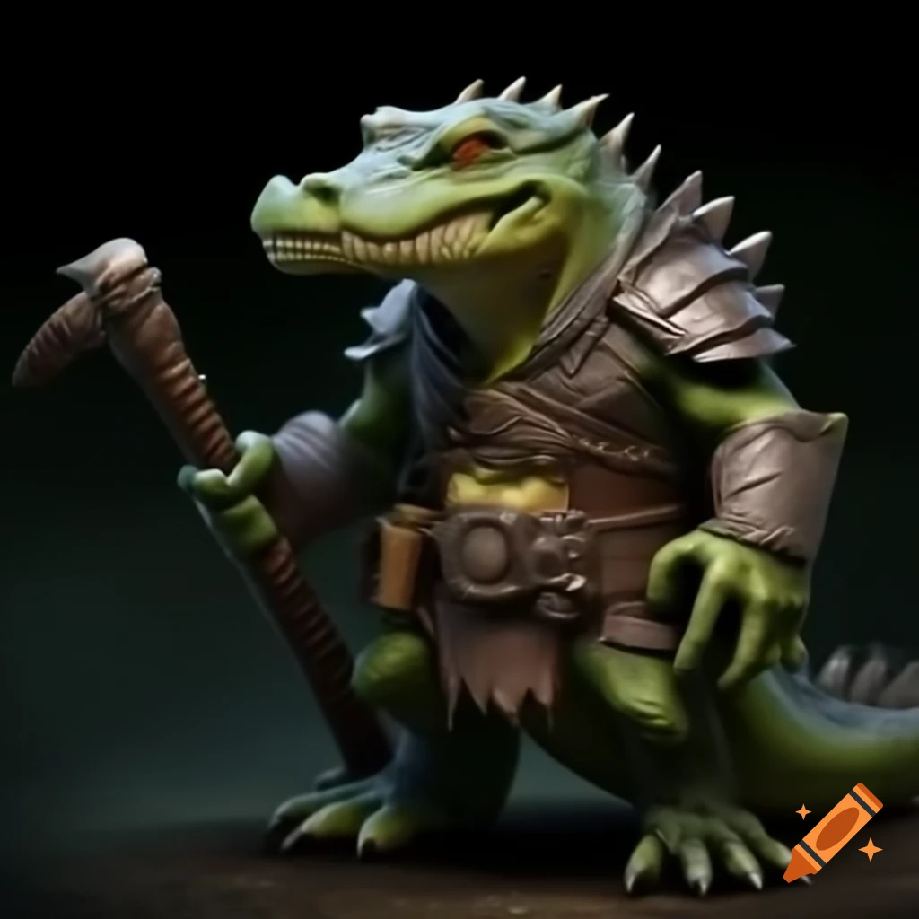 Crocodile goblin hybrid character design