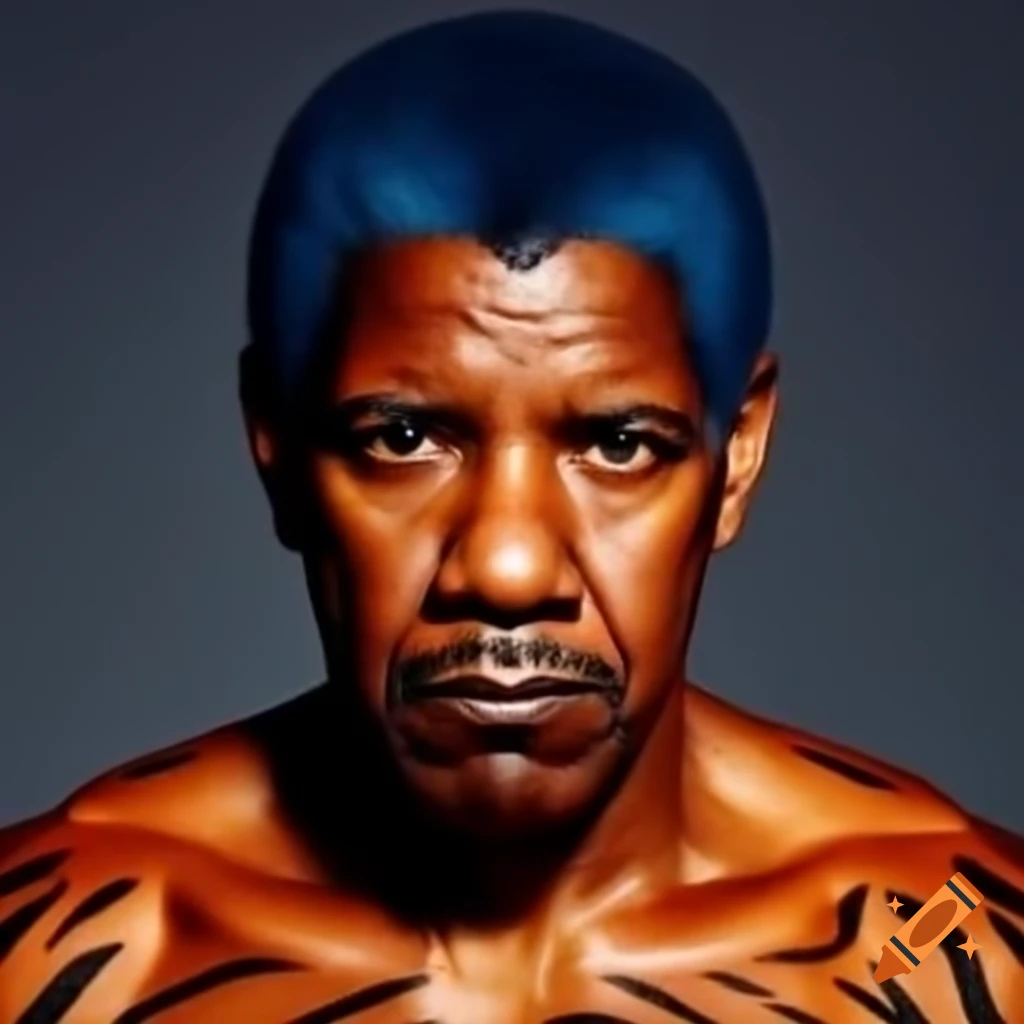 Muscular Figure Resembling Denzel Washington With Tiger style Makeup enako-image-328059-asiachan-kpop-image-board