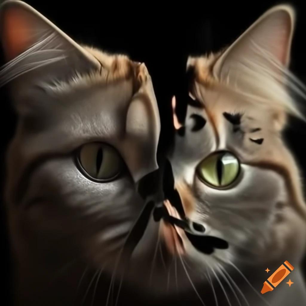Realistic portrayal of a Somali person combined with a Somali cat