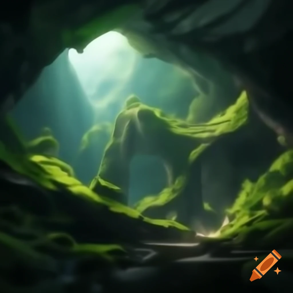 Lush subterranean cliffs showcasing natural beauty