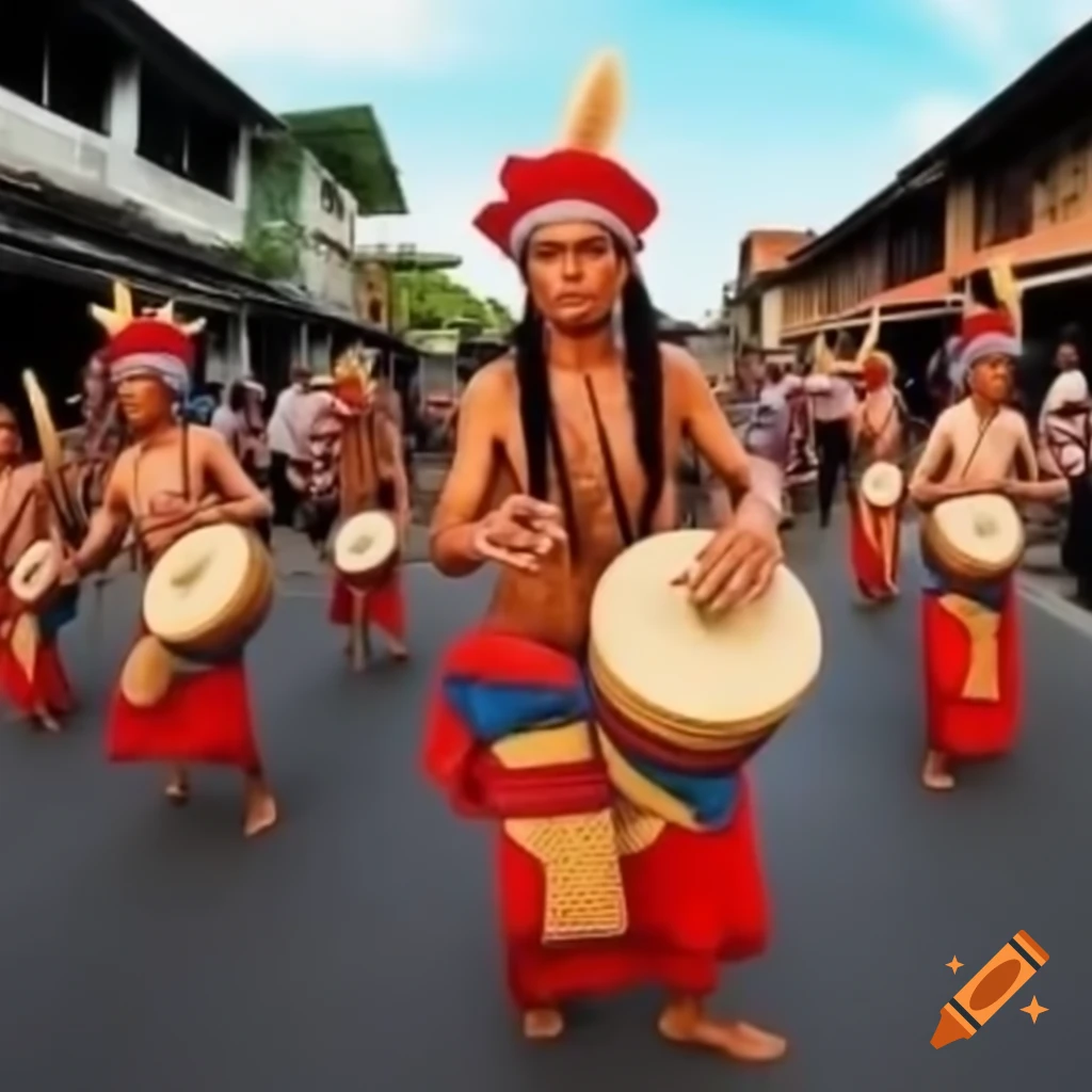 Group of people playing traditional Filipino musical instruments with modern elements