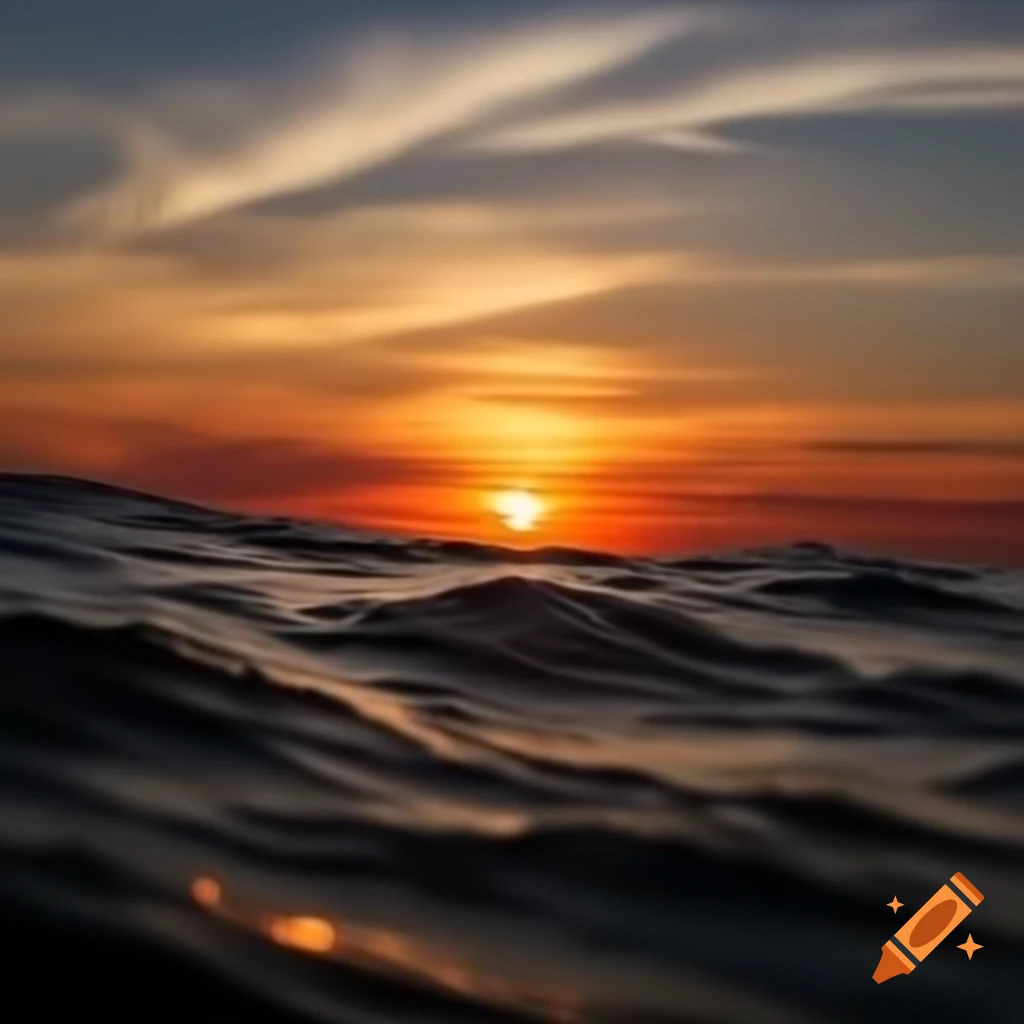 Stunning sunset over the ocean