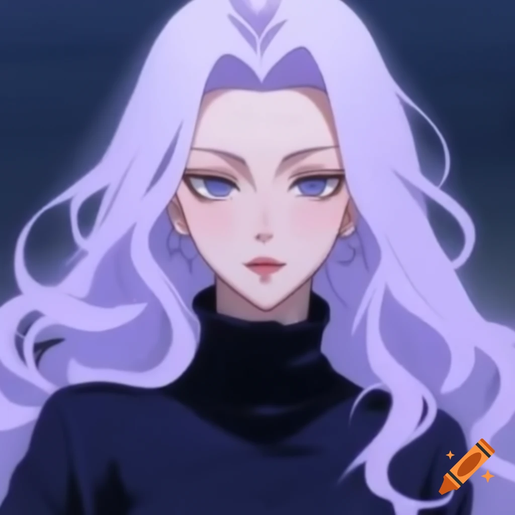 Heroine character from Jujutsu Kaisen with pale lavender hair as high grade sorcerer