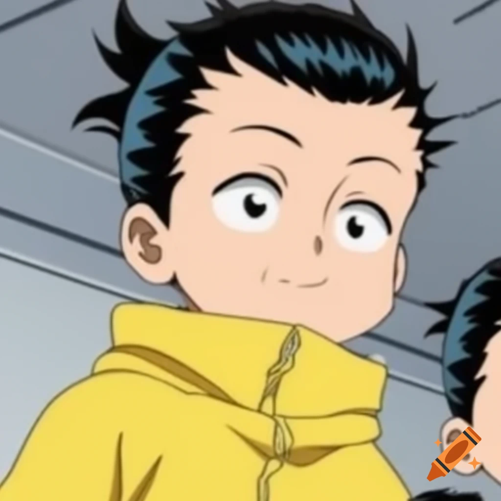 Manga character with blue and yellow hair, child