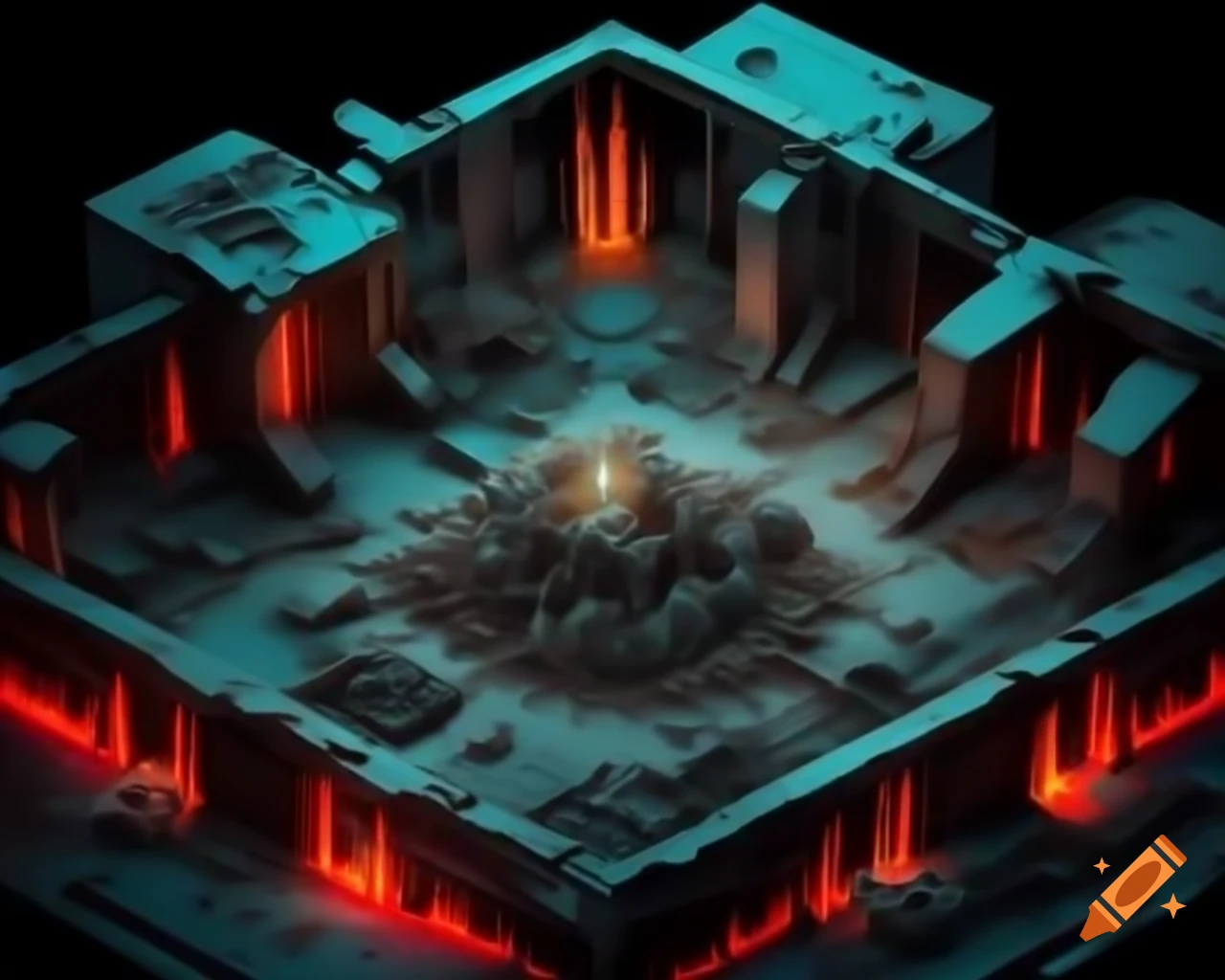 Ultra-realistic depiction of humanity rebuilding after a cataclysmic event