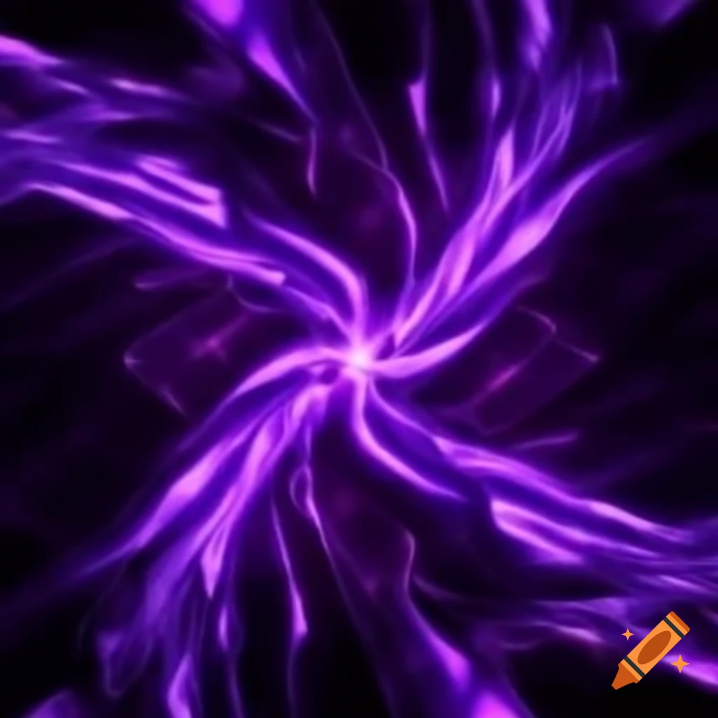 Abstract representation of warp speed with purple hues on craiyon