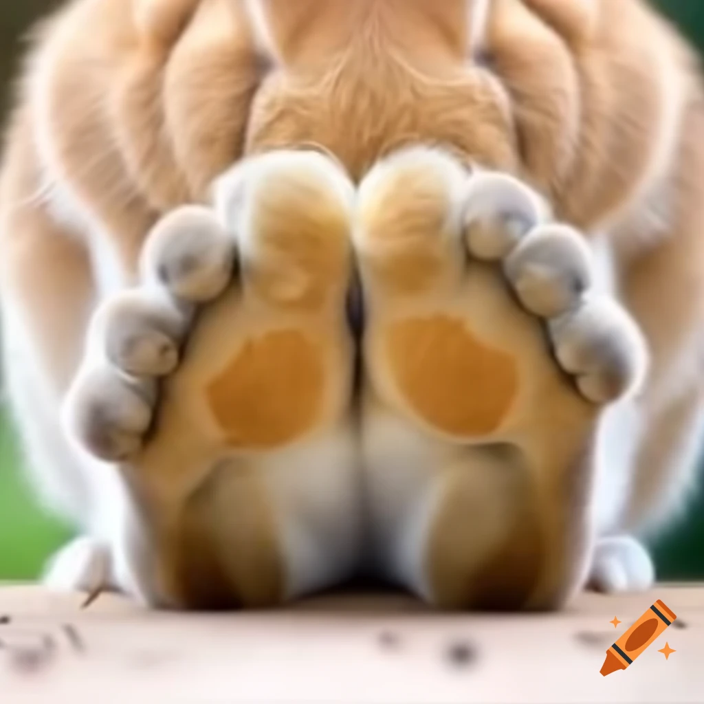 Close-up of Nesquik Bunny's big brown feet