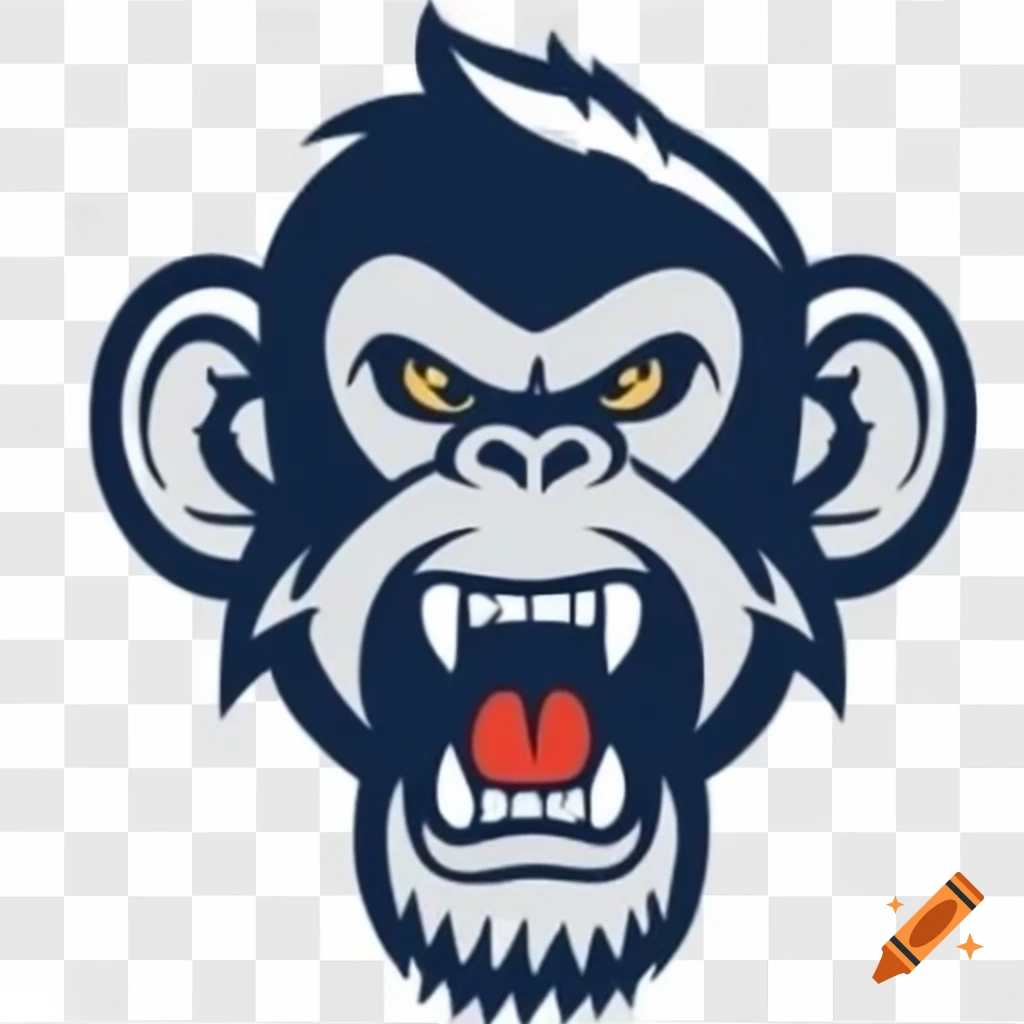 NBA basketball team logo with angry monkey's face