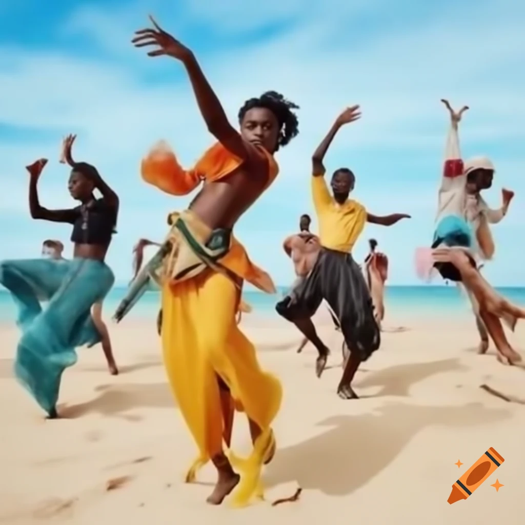 Kandiyan dancers performing on the beach