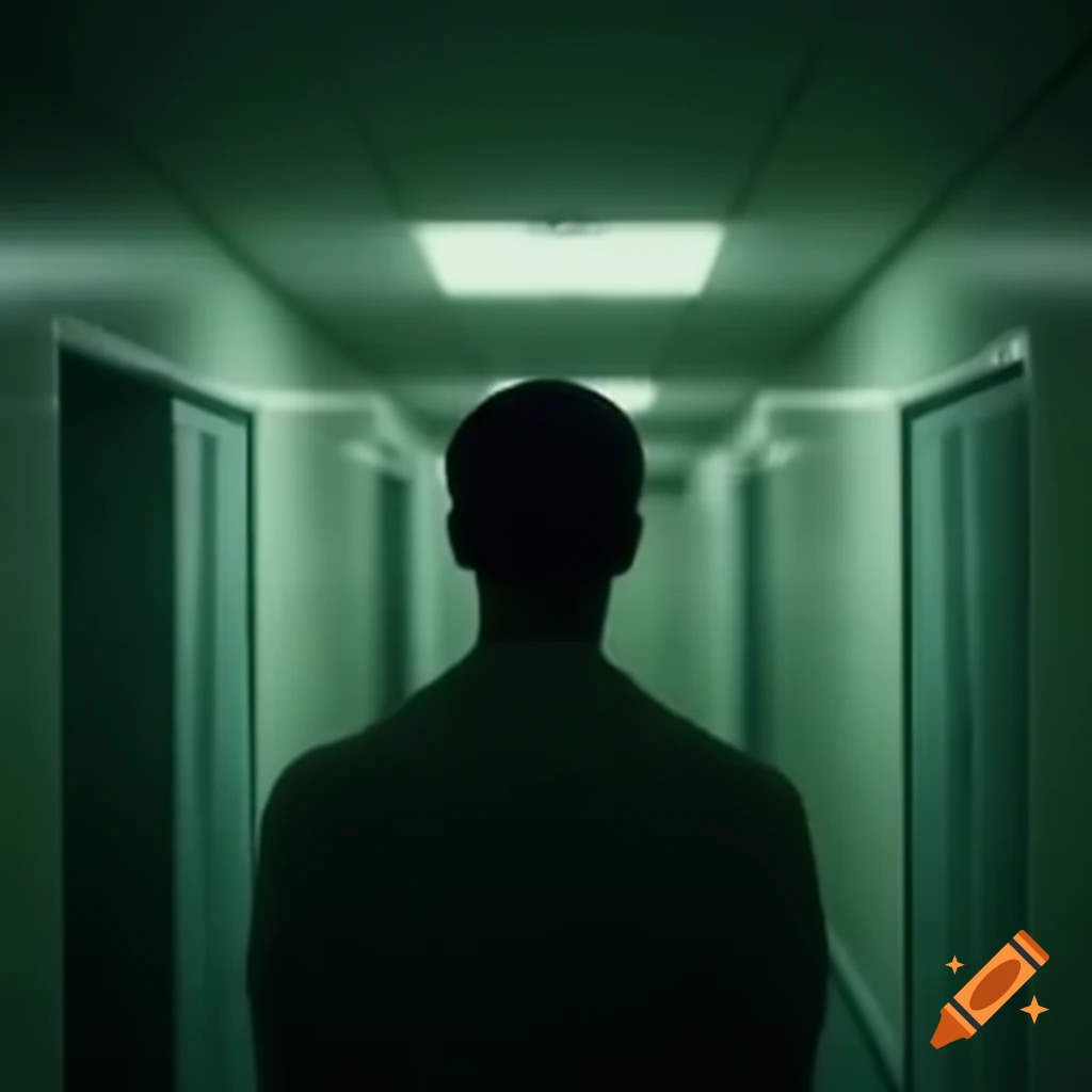 Security camera footage depicting an alien in backrooms setting