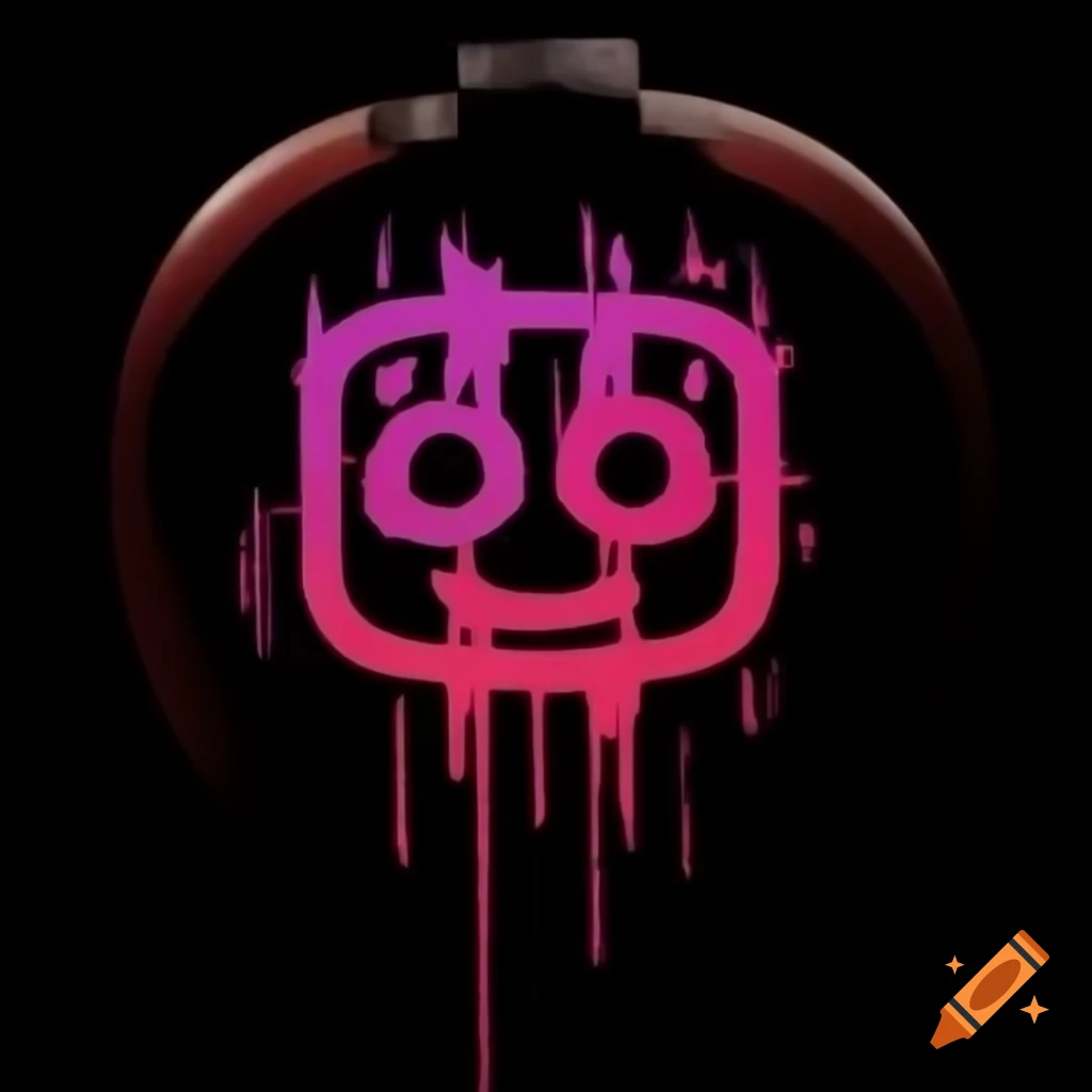 Instagram logo with a horror theme design