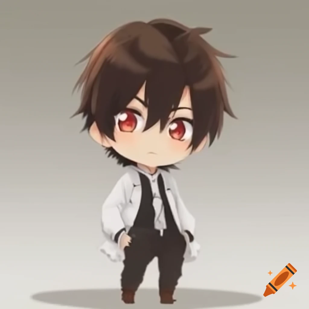 Chibi anime character in fisher outfit