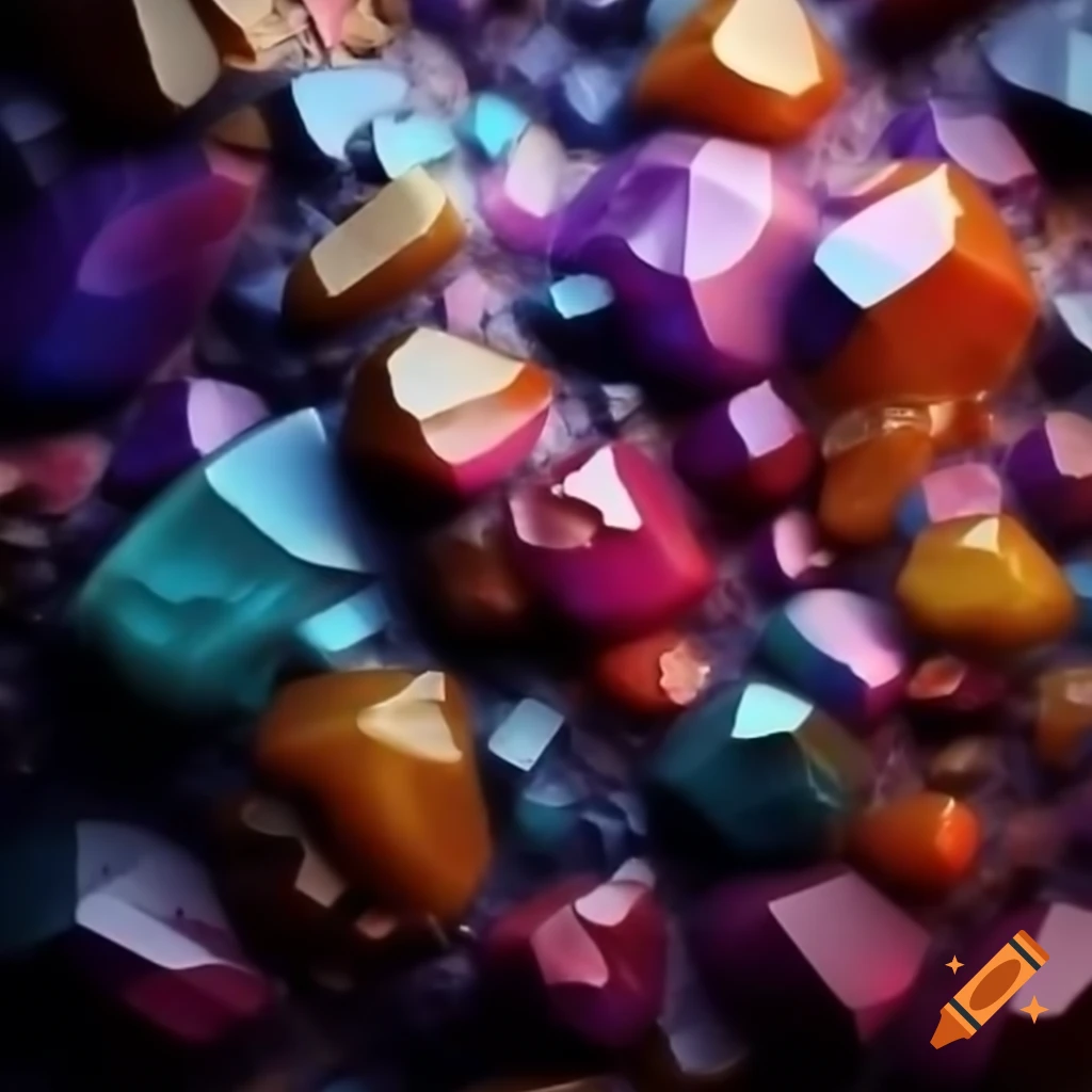 Bright colorful crystalline texture