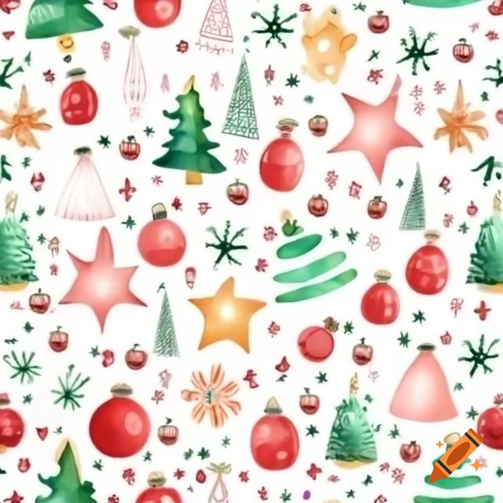 Christmas-themed watercolor painting