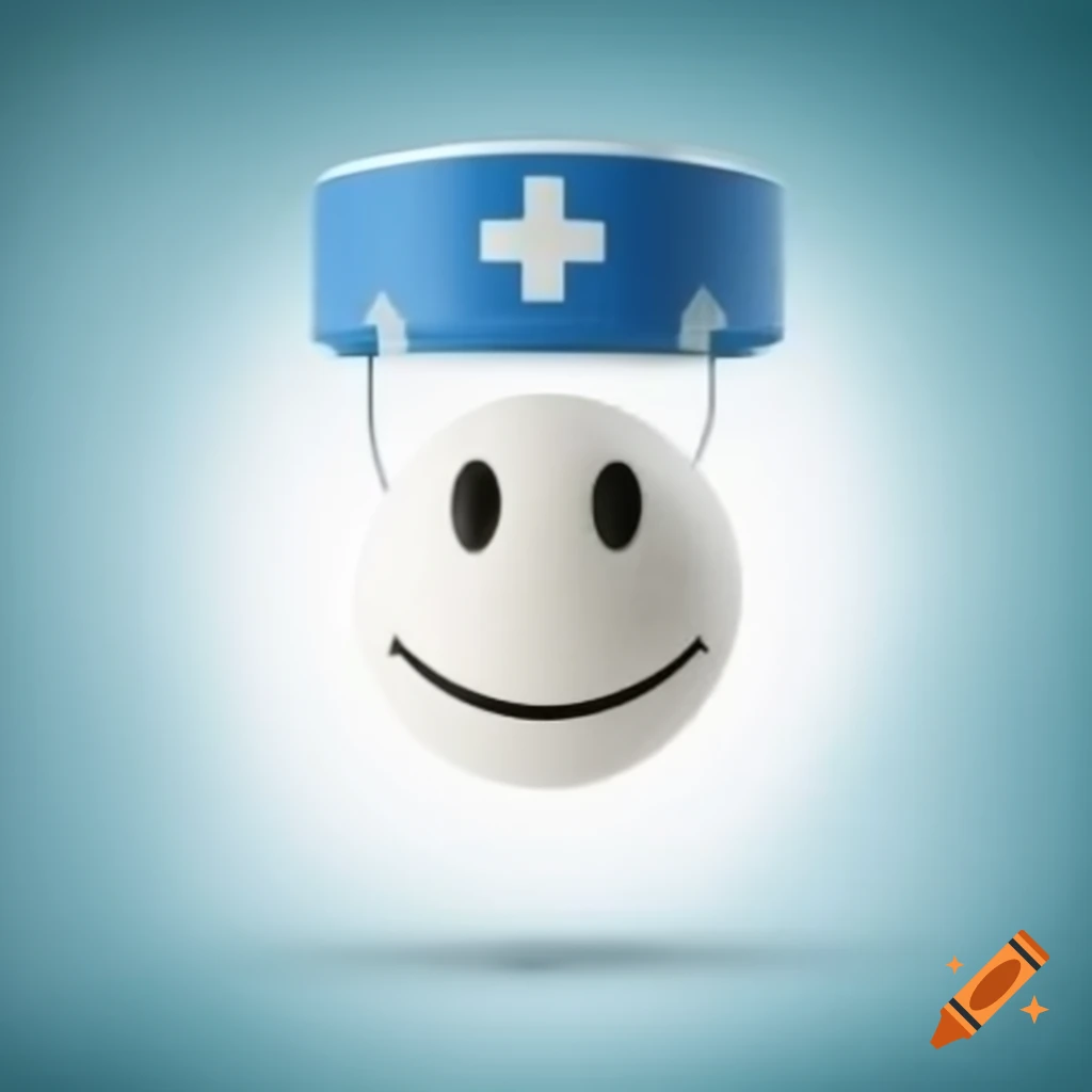 Smiley face in a medical cap