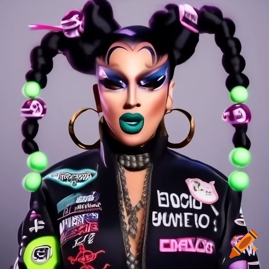 Bold urban fashion statement by queen Monty from RuPaul's Drag Race