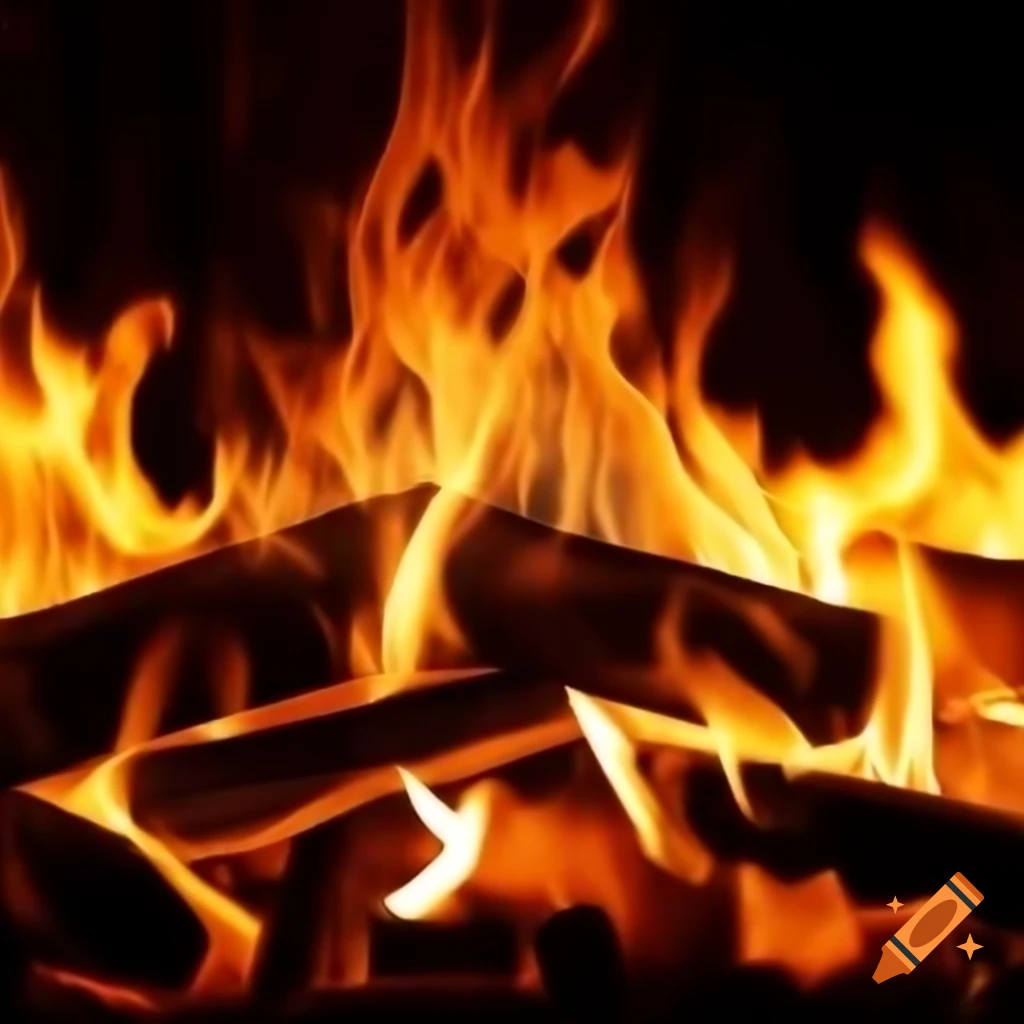 Background of fire and flames in vibrant colors