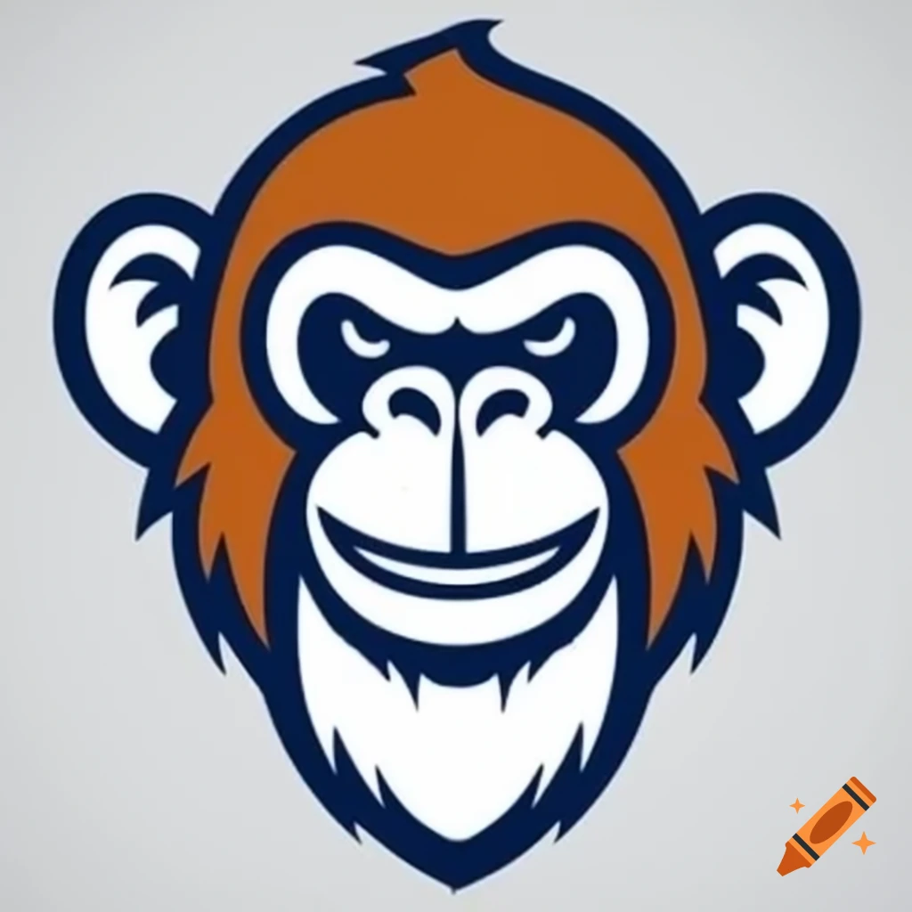 NBA basketball team logo with a laughing monkey's face