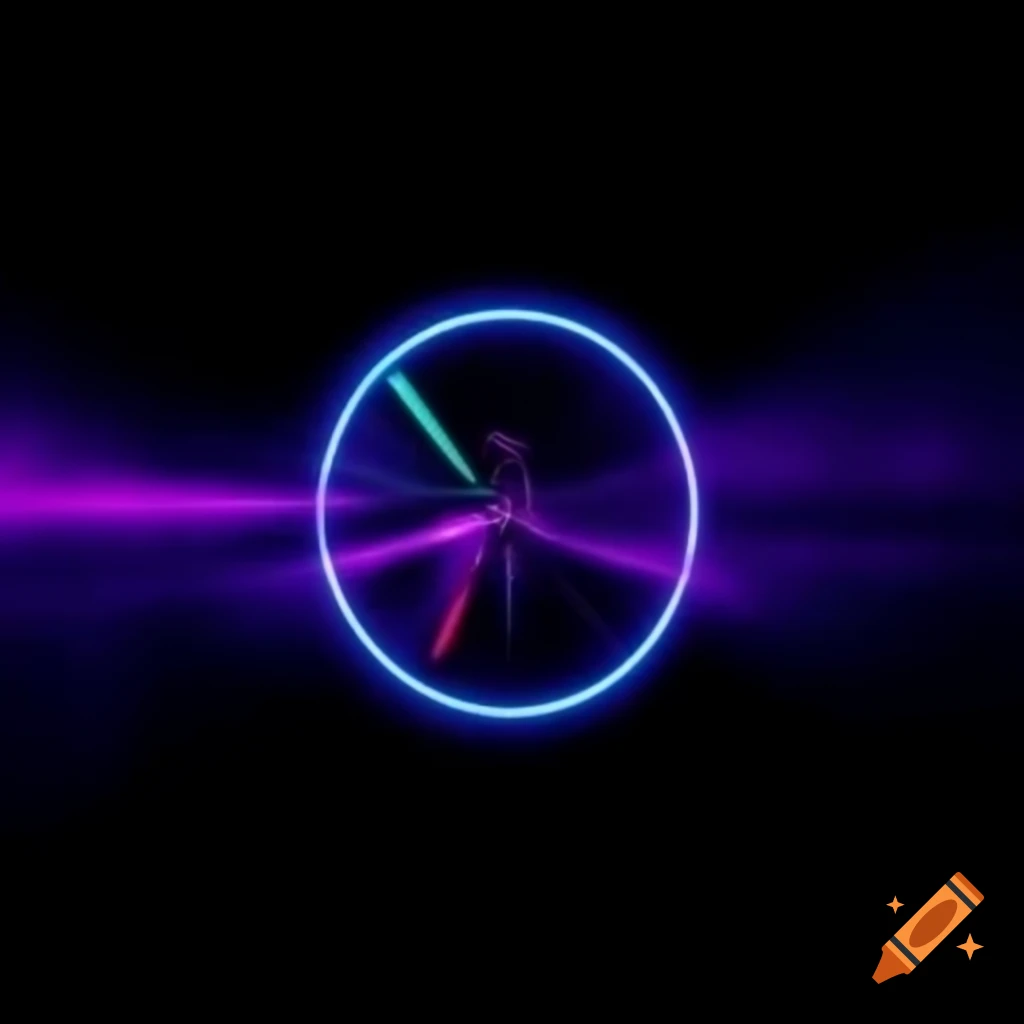 High definition wallpaper inspired by 'Máquina do Tempo' album cover, featuring purple, neon, and black tones with a central machine