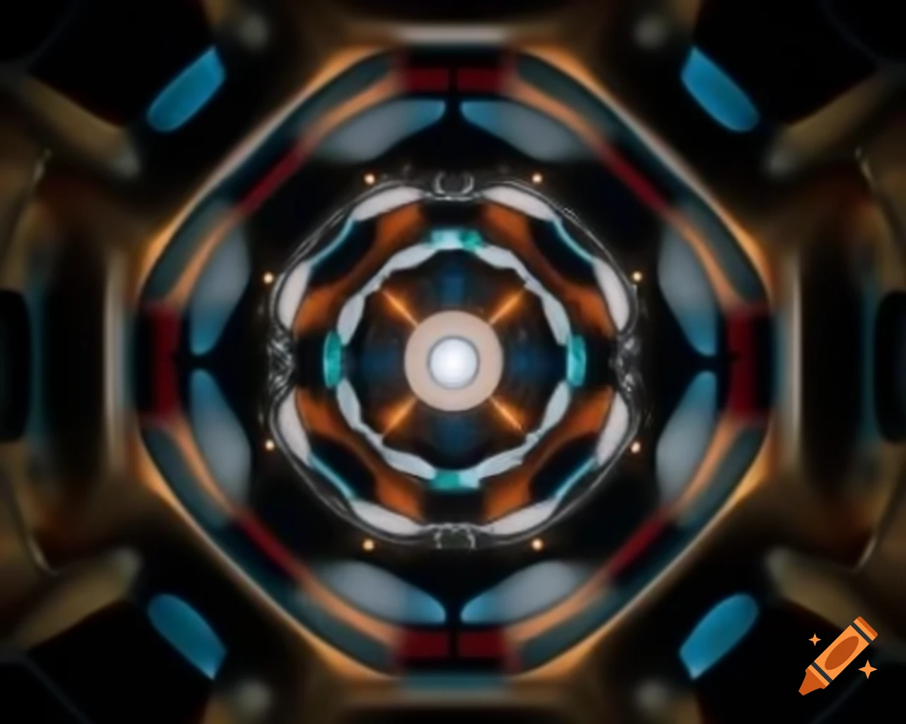 Abstract fine art with geometric shapes and bold contrasting colors
