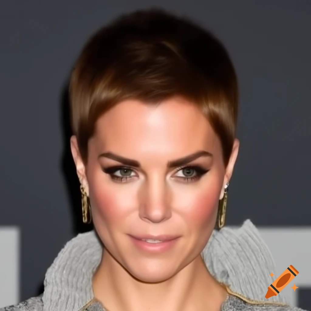 Catherine Middleton with chic pixie cut featuring shaved sides and textured top