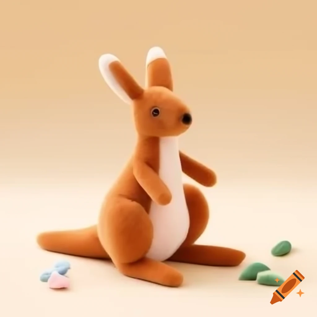 Stuffed kangaroo toy