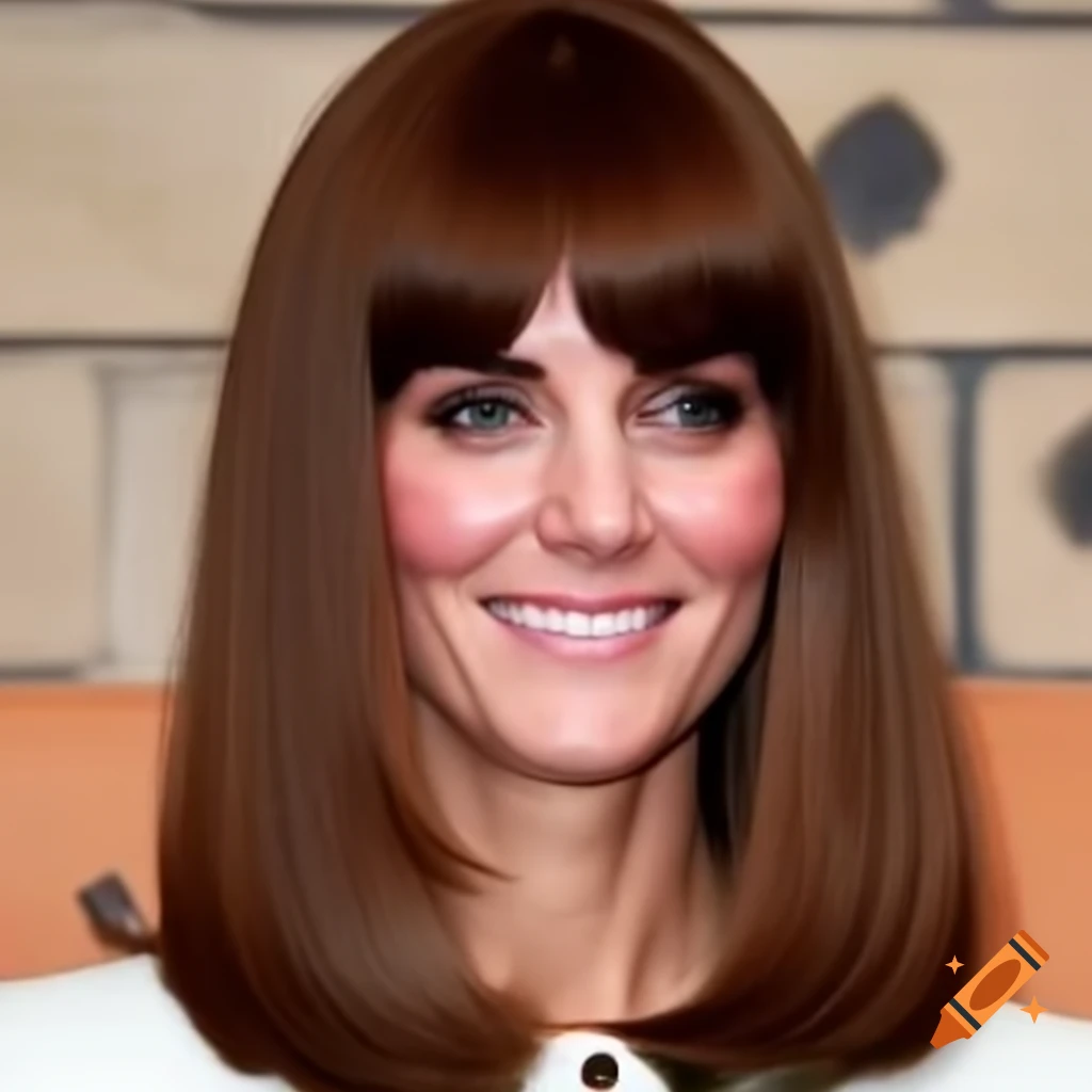 Catherine Middleton showcasing a modern chic style with a straight bob hairstyle