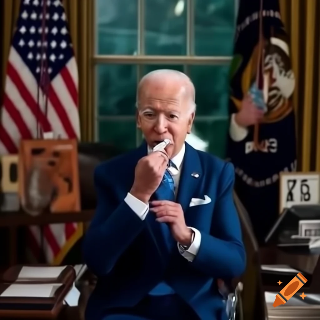 Biden falling off bike while trimming eyebrow