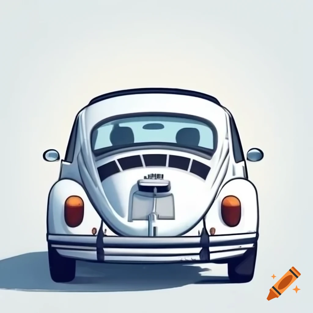 Rear view of a classic Volkswagen Beetle