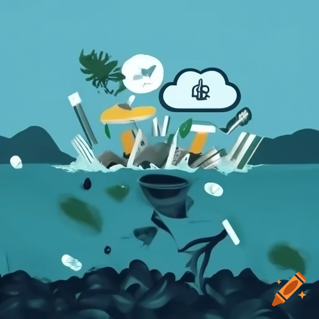 Environmental campaign promoting local initiatives to reduce trash
