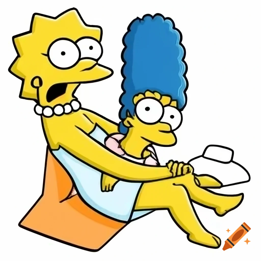 Lisa Simpson mascot comforting a scared boy