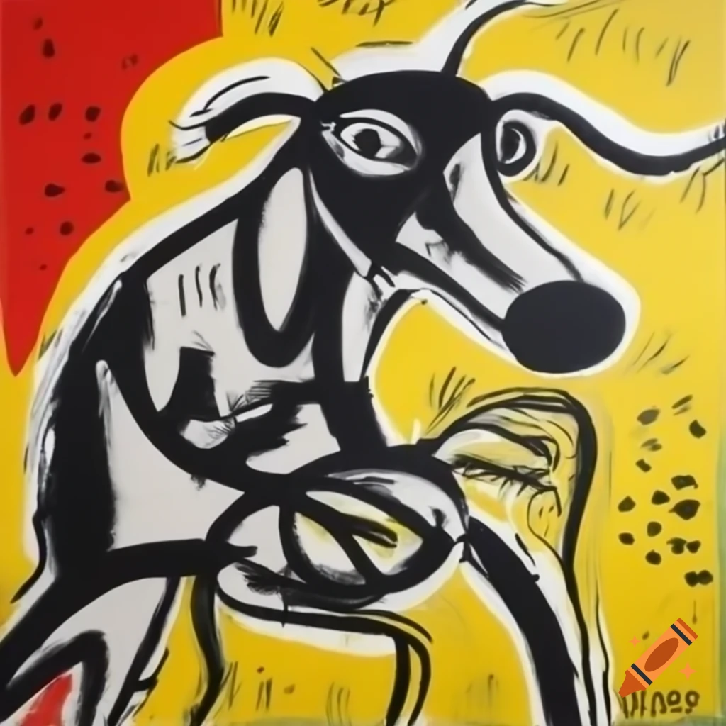 Smart dangerous animals painting by Jean-Michel Basquiat