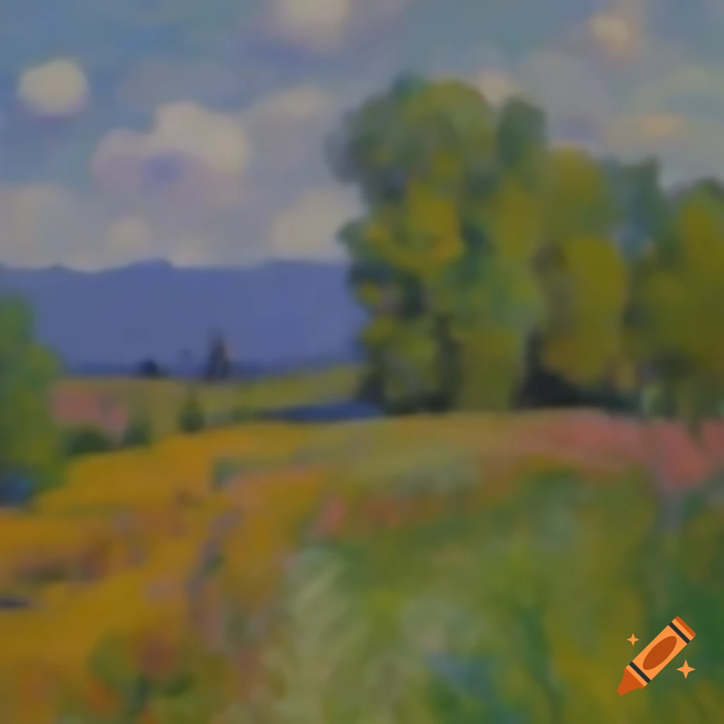 Impressionist painting style showcasing vibrant colors and light