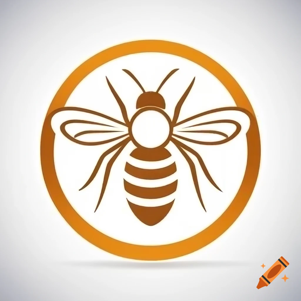 Honey bee logo design for honey label on craiyon