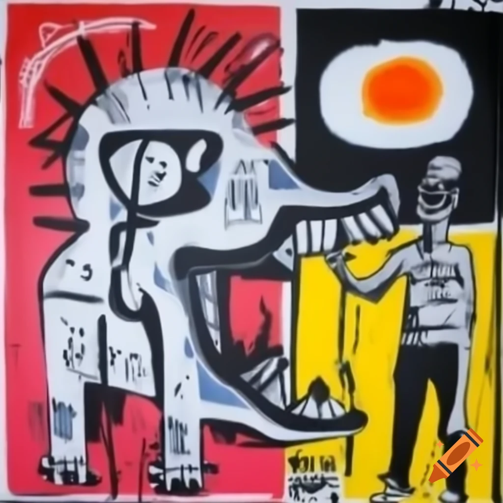 Dangerous zoo painting by Jean-Michel Basquiat