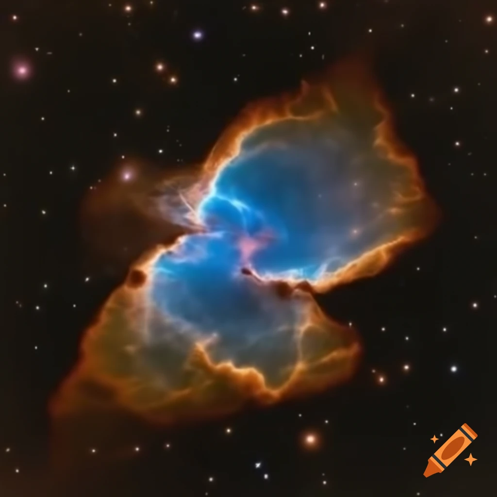 Irregularly shaped nebula in space