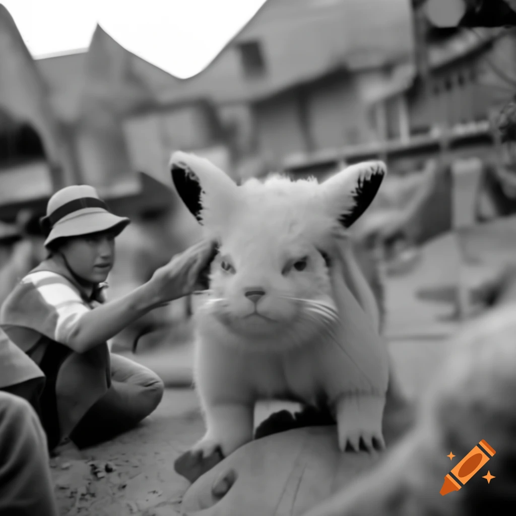 Pokémon depicted in a Vietnam War scene from the 1960s