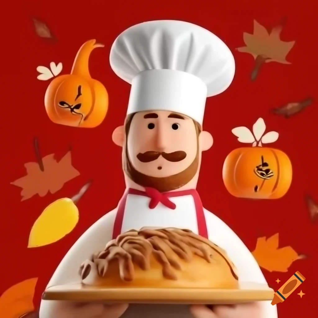 Bakery chef creating fall-themed pastries