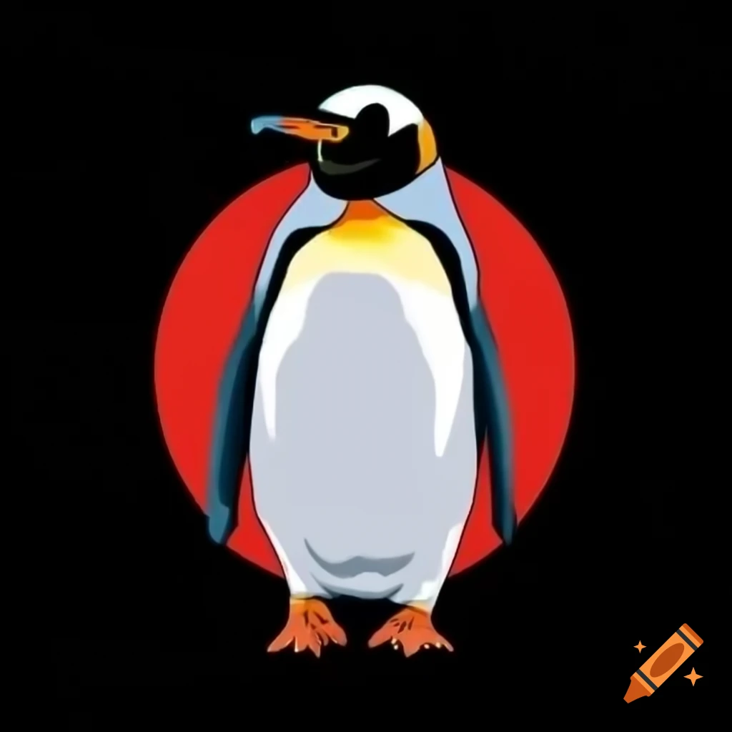 Stylish penguin wearing sunglasses on a black background