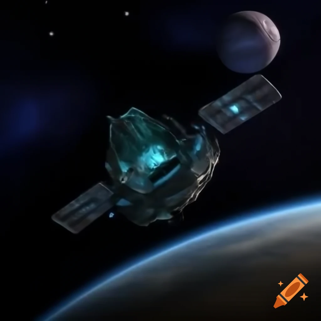 Representation of the center of the universe transmitted by an alien satellite in deep space