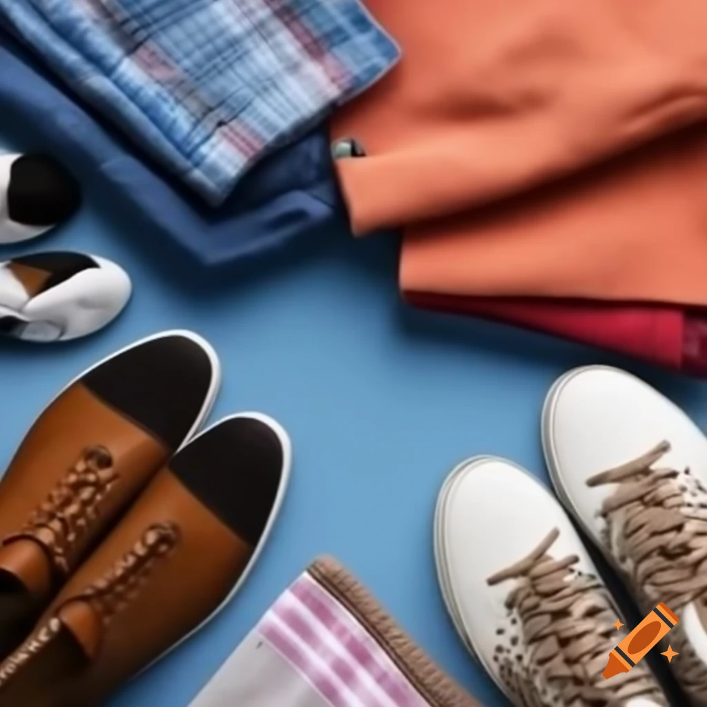 Variety of clothes and shoes for fashion enthusiasts