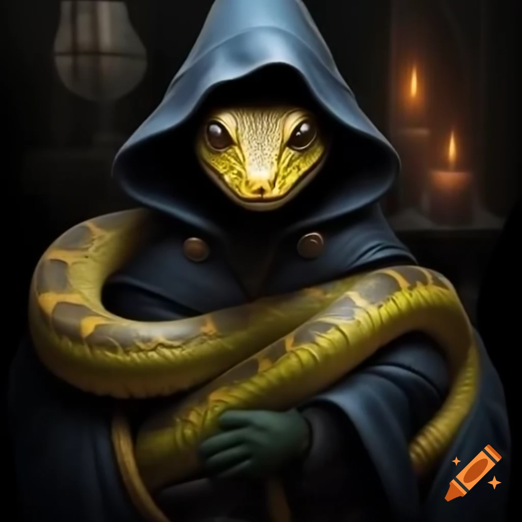 Wizard snake with magical elements