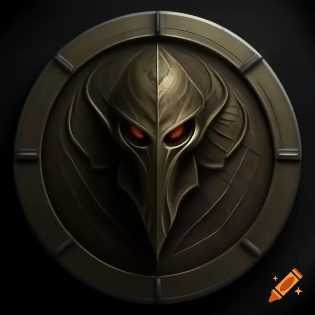 Dark Eldar pain token in a grimdark style