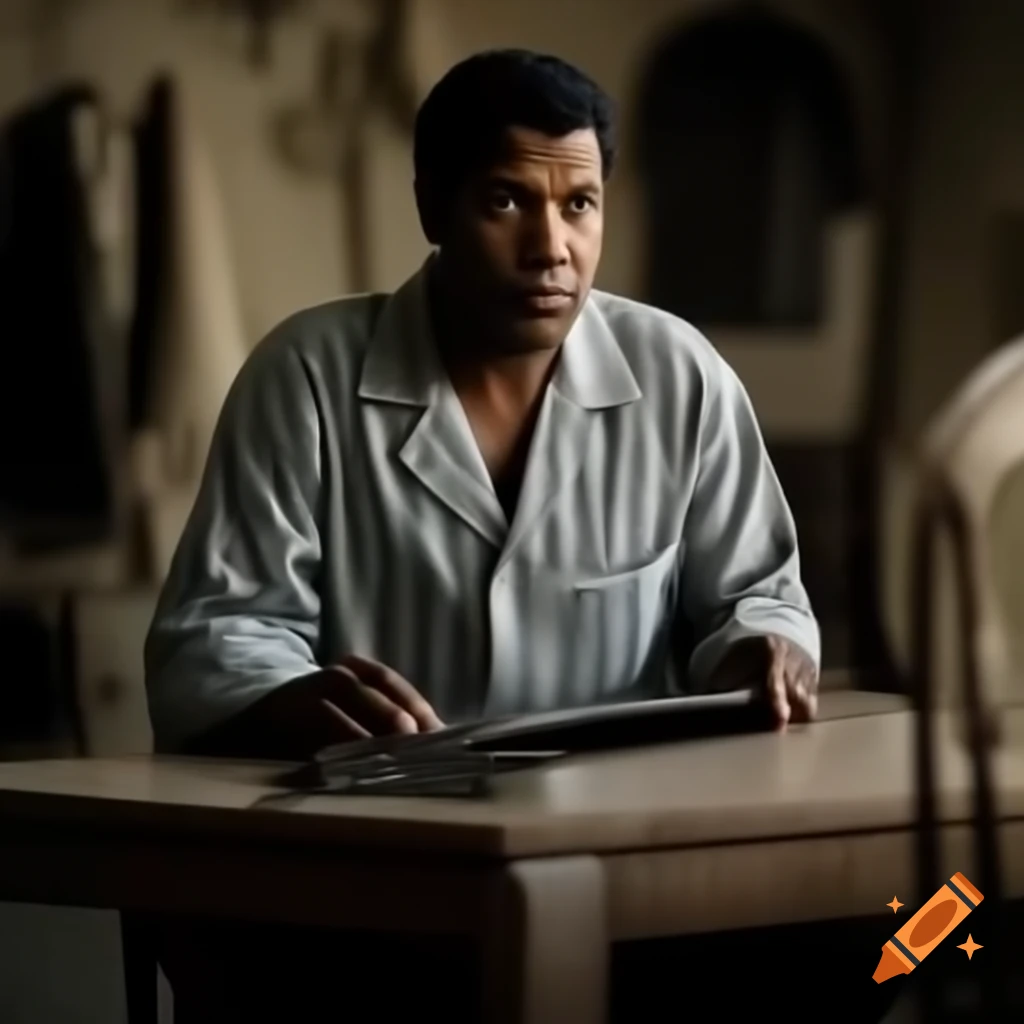 Denzel Washington portraying a Jewish prisoner in WWII wearing striped pajamas