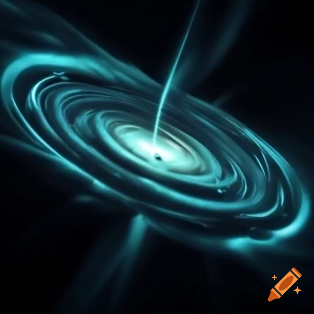 Abstract representation of warp speed in cyan colors